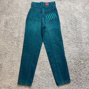 Ciclope Jeanswear Vintage 90s Jeans High Rise Green Womens See measurements